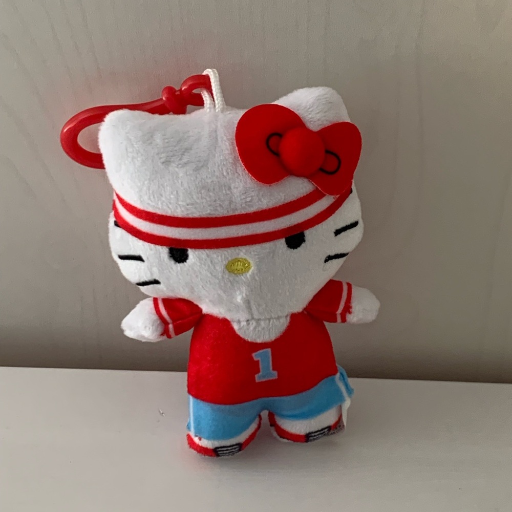 Sanrio Hello Kitty Plush Danglers Athlete Clip On Keychain